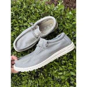 NWOT Hey Dude Wally Stretch Iron Gray Slip On Shoes Men's Sz 13 - 150203910